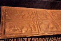The sarcophagus lid of the Cathedral’s founder, Donal O’Brien