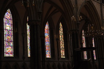 A few of the windows in the nave
