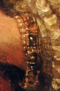 Detail of Isaac and Rebecca, showing reflections